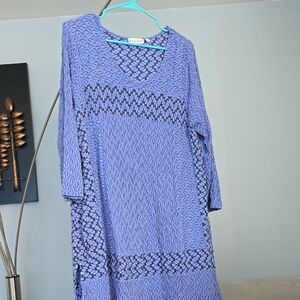 Habitat Indigo Textured Midi Dress